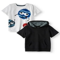 Garanimals Toddler Boy Hoodie & Graphic маица, 2-парчиња