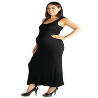 24Севен комфор за облека за мирување на мајчинство Макси фустан
