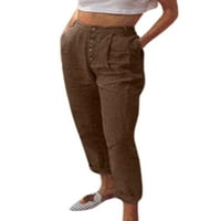 Женски Обични Карго Борбени Панталони Дами Џебови Со Висок Струк Долги Панталони