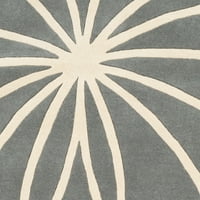 Уметнички ткајачи Оакура јаглен модерен килим на квадратни подрачја