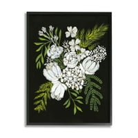 Stuple Industries цветаат бел цвет дизајн за дизајн графичка уметност црна врамена уметничка печатена wallидна уметност, дизајн од Регина Мур