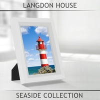 Рамка за слика на куќата Лангдон, бела, сет од 6, приморска колекција