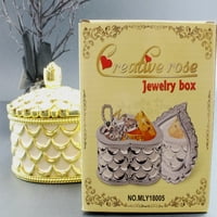 Сјајно злато во облик на срцев накит, организатор за гардероба за Денот на мајката KT00047