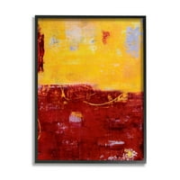 Црвена и жолта боја блок со црвена и жолта боја со дизајн на хоризонт линијата од Ерин Ешли, 11 14