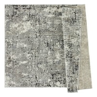 Обединети ткајачи Хиперион Телесто Транзитивен апстрактен акцент килим, јаглен, 1'11 3