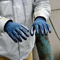Експерт градинар 10-ПК нитрил нараквици, големи димензии, сина и измиена камен и сребрена боја