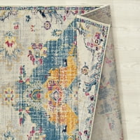 Обединети ткајачи Каледонија Миреја Фармхаус Медалјон област килим, сина, 9'10 13'2