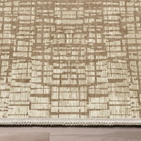 Добро ткаени апстрактни ноќни часови модерна геометриска рамна ткаенина од слонова коска 7'7 9'10 килим на област
