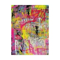 Трговска марка ликовна уметност „графити со розова боја“ платно уметност од Дејвид Дриотон