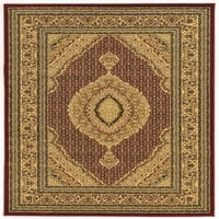 Колекција на килими на Linon Home Décor Locksley, црвена и крема, 8 'круг