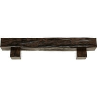 Екена Милк Работна 8 H 12 D 72 W Riverwood Fau Wood Camplace Mantel Kit W alamo Corbels, Premium AdEd