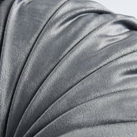 Перница со плетенка од тиква, мек кадифе, темно сива, дијаметар од 14,5