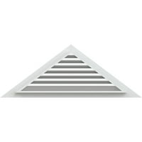 44 W 3 4 H Триаголник Гејбл Вентилак: Функционален, ПВЦ гејб -отвор W 1 4 рамка за рамна трим