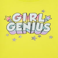 Маица за девојчиња за девојчиња Garanimals Toddler Girls Genius