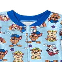 Paw Patrol Baby Boy Boy Cotton Plebte Plabter Sleeper Pajamas, 1-парчиња, големини од 12m-24m