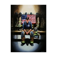 Трговска марка ликовна уметност „Молејќи се пожарникар“ платно уметност од Пол Волш