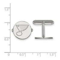 Стерлинг Сребрена Рх-позлатени Нхл Логоарт Сент Луис Блуз Манжетни Линкови; За Возрасни и Тинејџери; За Жени и Мажи