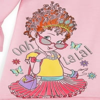 Фенси Нанси Краток ракав Hi-Lo Bellвоно ракав Туника и печатени хеланки, комплет за облека