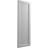 Ekena Millwork 12 W 26 H TRUE FIT PVC единечен панел Chevron модерен стил фиксни ролетни за монтирање, подготвен